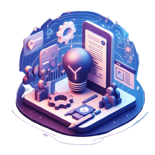 a computer with a light bulb on top of it